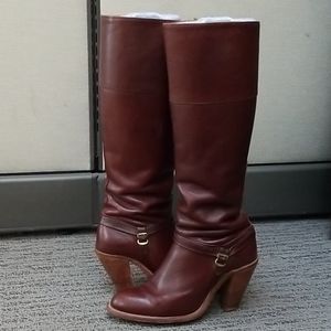 Vintage Frye Knee High Brown Boots Size 7